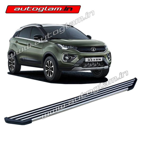 Tata Nexon 20172022 Aluminium Foot Step, Side Step, and Chrome Finish