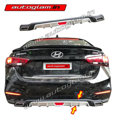 Verna rear on sale bumper diffuser