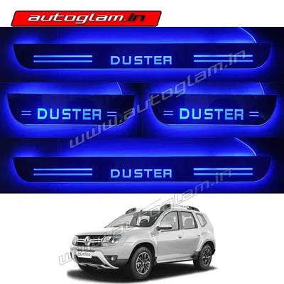 Renault Duster 2012-19 Door Blue LED Sill Plates-Set of 4 Pcs