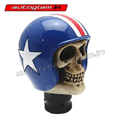 gear lever cover Universal Car Gear Shift Knob Manual Stick Cover Blue Helmet Skull Sha –  autoglam