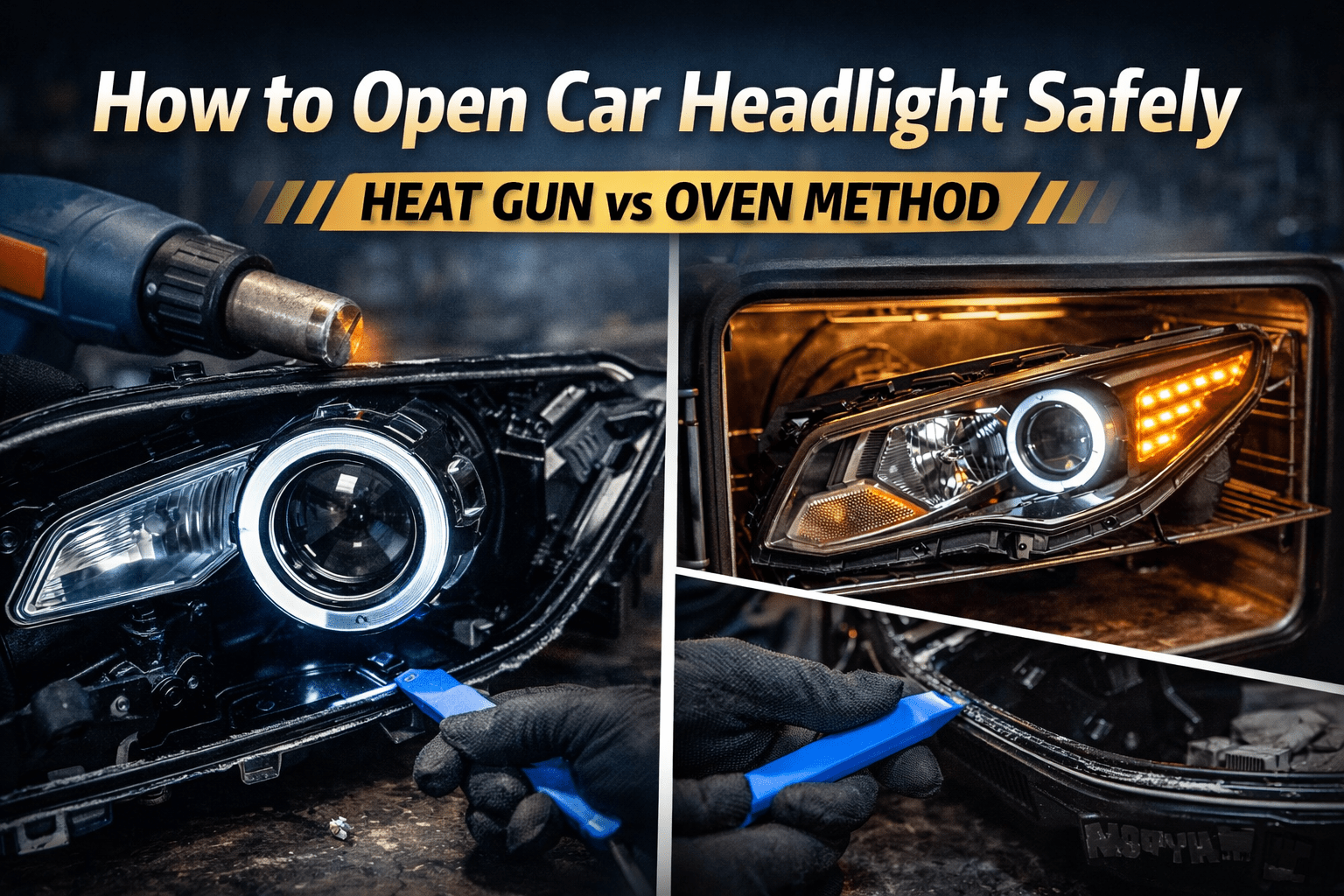 How to Open Car Headlight Safely (Heat Gun vs Oven Method) – autoglam