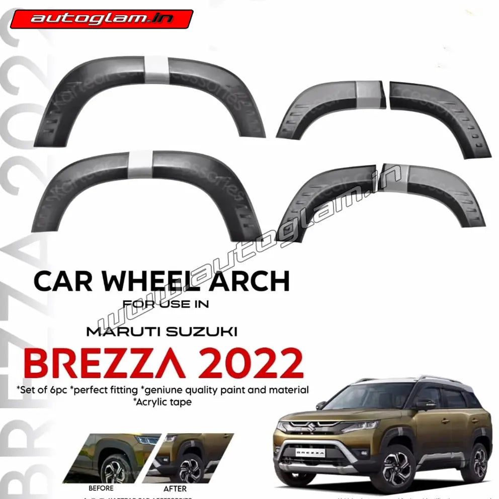 Bezza Fan Der Rrh Maruti Suzuki Brezza 2022+ Wheel Arch – Durable Fender Flares – autoglam