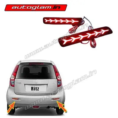 Maruti Suzuki Ritz All Models LED Rear Reflector 6 Arrow Design with w ...