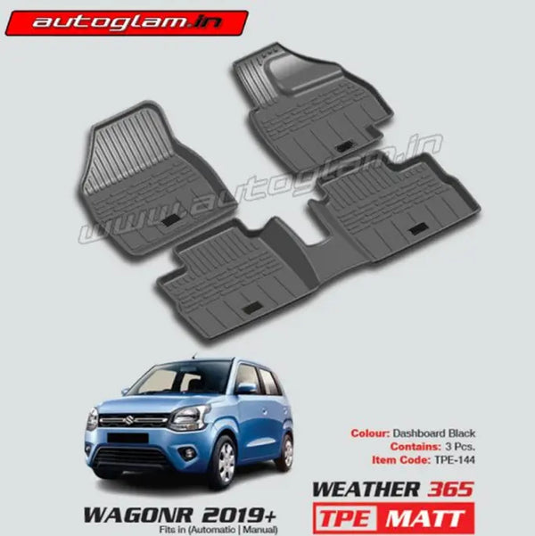 Maruti Suzuki Wagnor 2019+ Black Rubber Car Foot Mats 365 | Autoglam ...