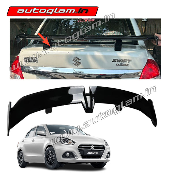 Swift Racing Spoiler Maruti Suzuki Swift Dzire 2017-20 Sedan Gloss Black Sporty Spoiler | A ...