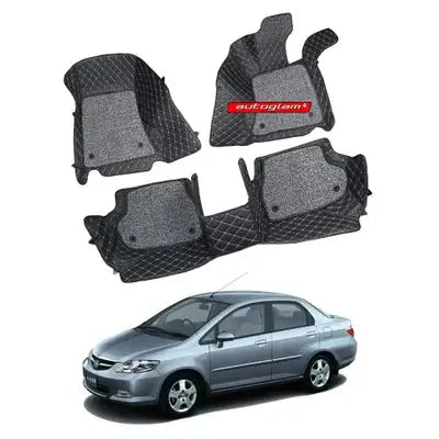 7D Car Mats Compatible with Honda City ZX 2006, Color