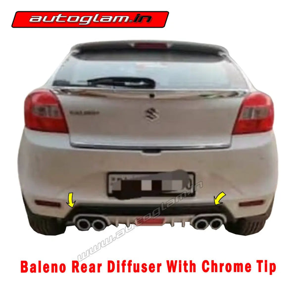Maruti Suzuki Baleno 2015+ Rear Bumper Diffuser New Design With Chrome ...