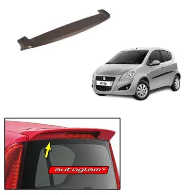Roof Spoiler for Maruti Suzuki Ritz 2012-2017, Color -SILKY SILVER