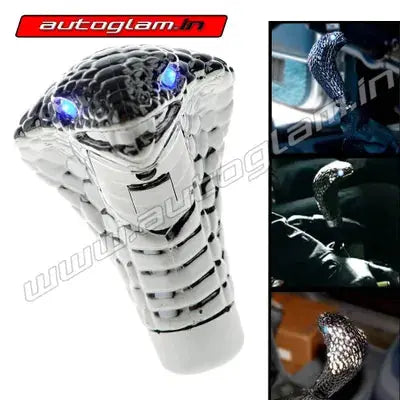 Universal Chrome Cobra Snake ,Red LED Eye, Car Manual Gear Shift Knob ...