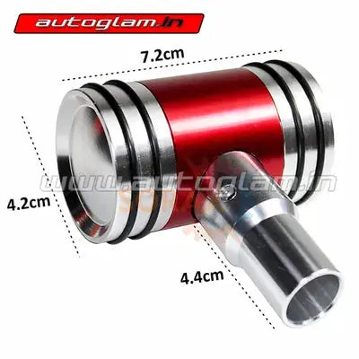 Universal Hammer Red Stylish Stainless Steel Gear Shift Knob, AGUHRSGSK